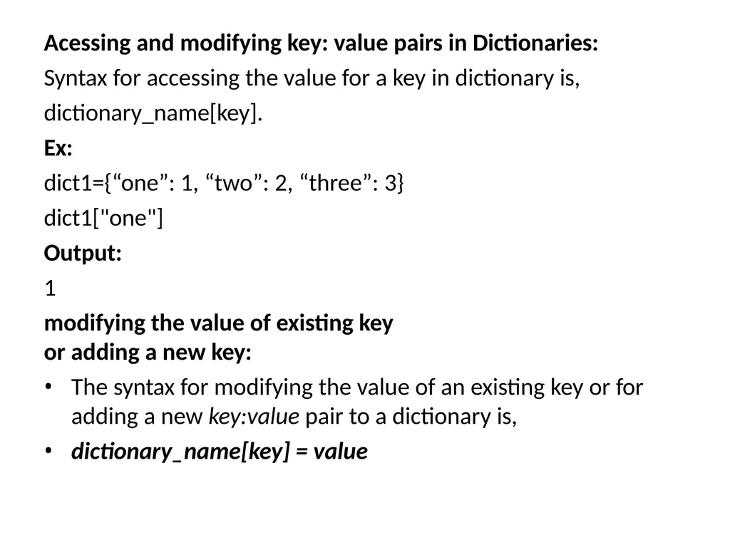 Dictionaries A dictionary is mutable and is - slide 7 of 31