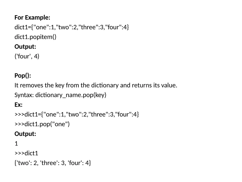 Dictionaries A dictionary is mutable and is - slide 21 of 31