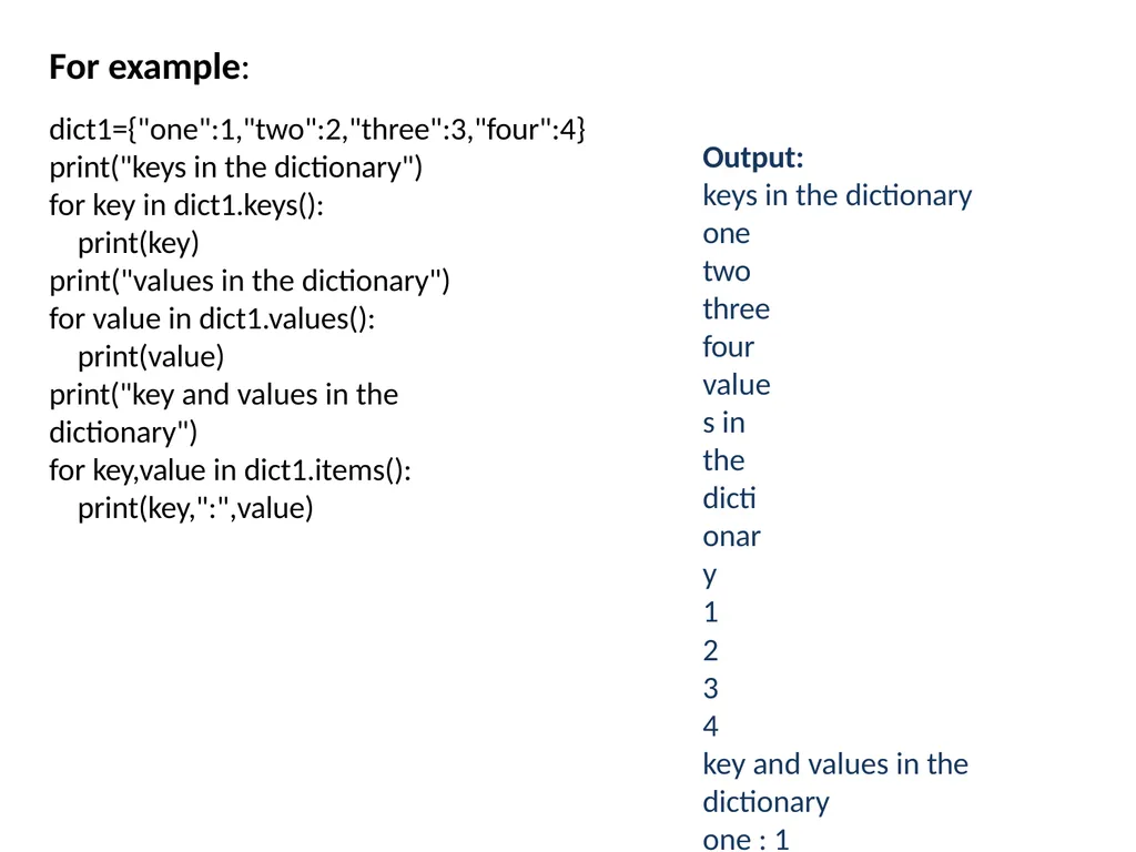 Dictionaries A dictionary is mutable and is - slide 17 of 31