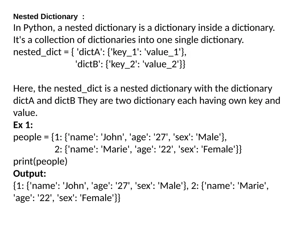 Dictionaries A dictionary is mutable and is - slide 30 of 31