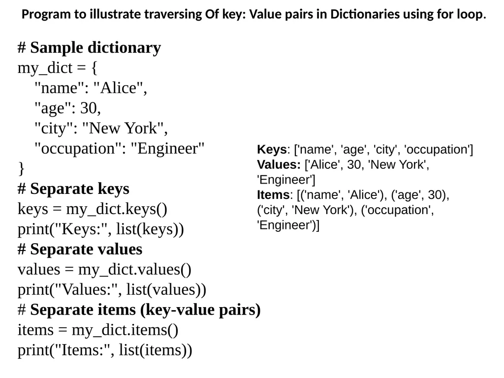 Dictionaries A dictionary is mutable and is - slide 24 of 31