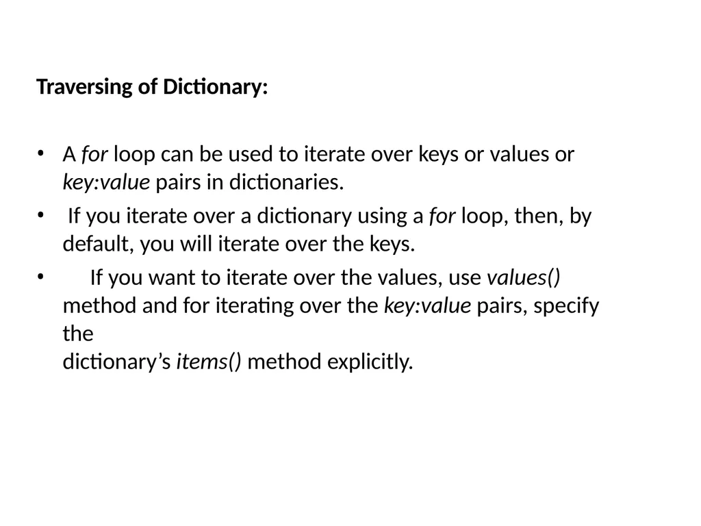 Dictionaries A dictionary is mutable and is - slide 16 of 31