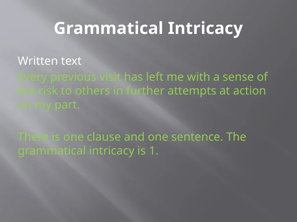 Lexical Density Lesson Four Lexical density A text - slide 11 of 34