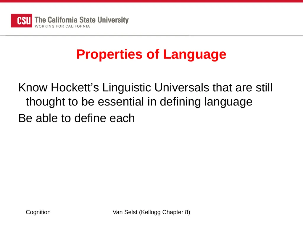 COGNITION Chapter 8: Language Fundamentals of - slide 11 of 38