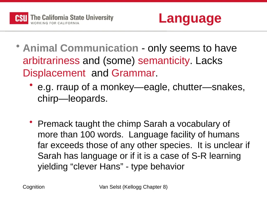 COGNITION Chapter 8: Language Fundamentals of - slide 15 of 38