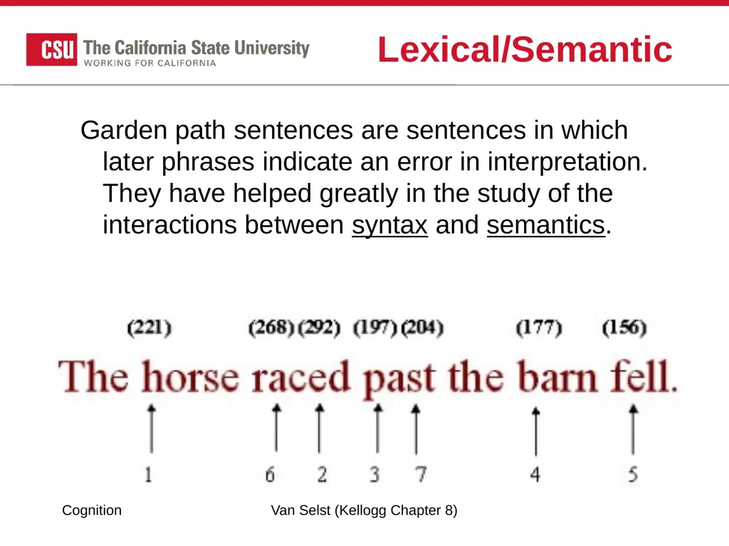 COGNITION Chapter 8: Language Fundamentals of - slide 23 of 38