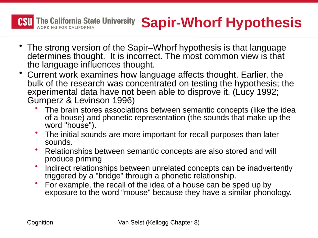 COGNITION Chapter 8: Language Fundamentals of - slide 35 of 38