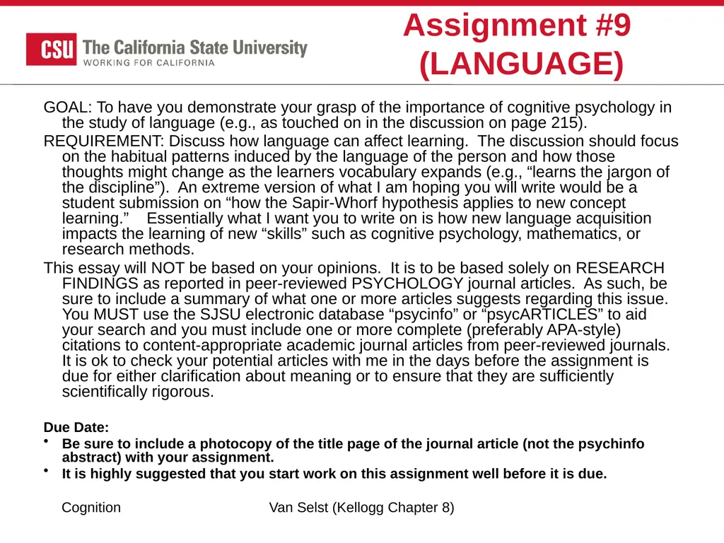 COGNITION Chapter 8: Language Fundamentals of - slide 36 of 38