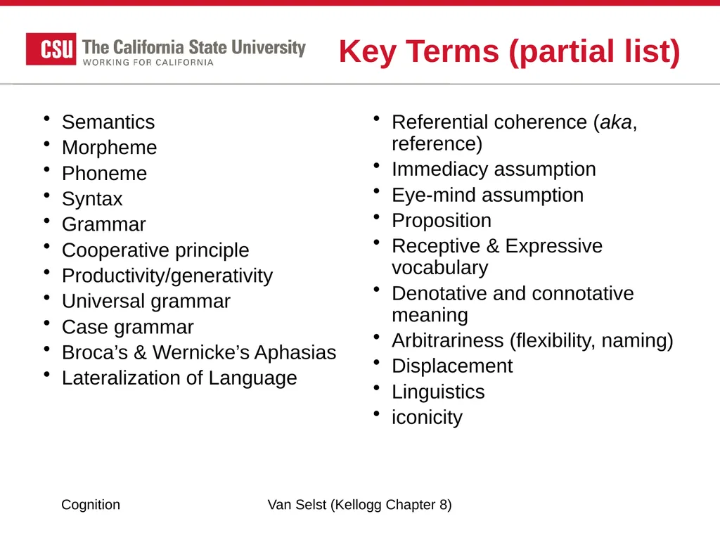 COGNITION Chapter 8: Language Fundamentals of - slide 37 of 38