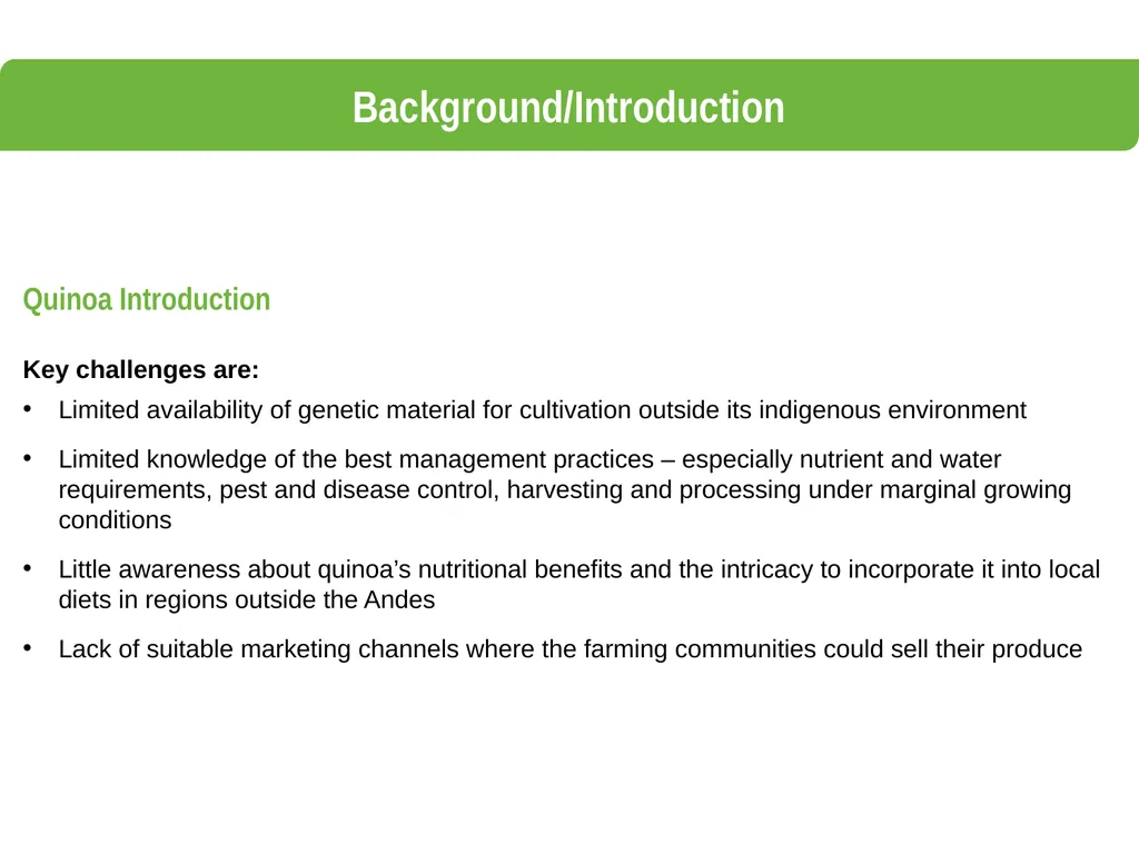 International Quinoa Conference 2016: Quinoa for - slide 2 of 5