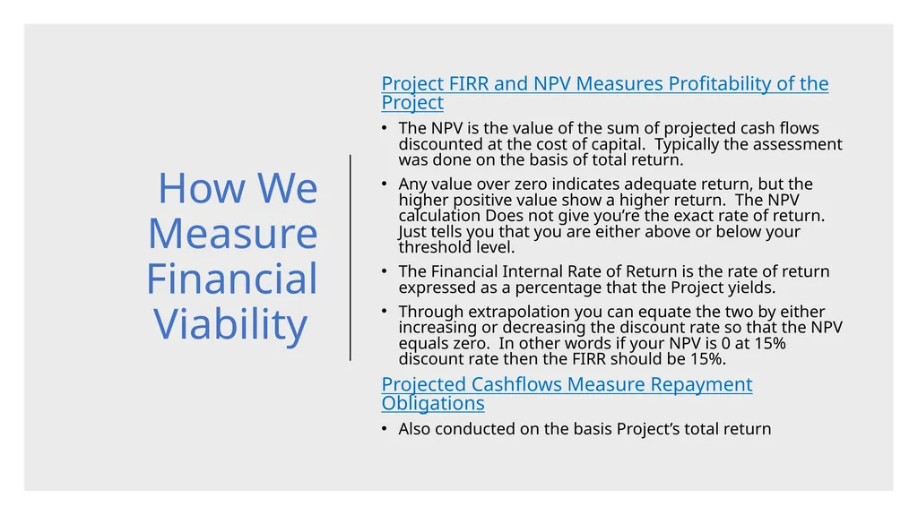 Finance Basics The Financial Analysis had to - slide 5 of 16