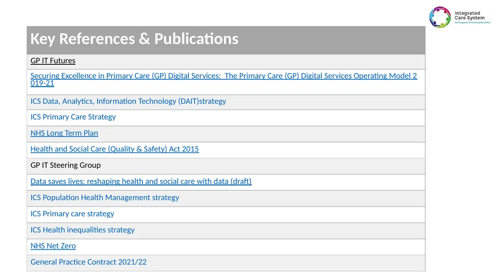 Primary Care Information Technology Strategy for - slide 13 of 14