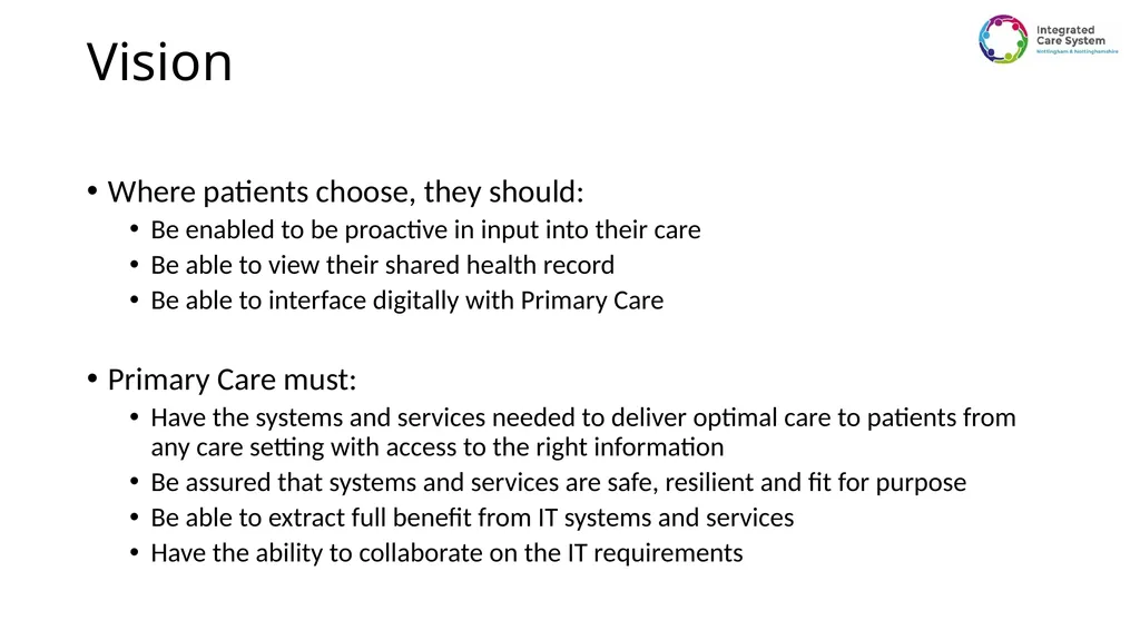 Primary Care Information Technology Strategy for - slide 4 of 14