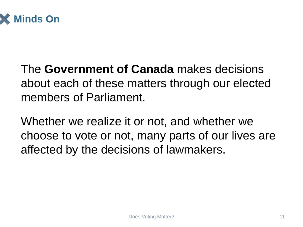 Does Voting Matter? Does Voting Matter? 2 Does - slide 11 of 33