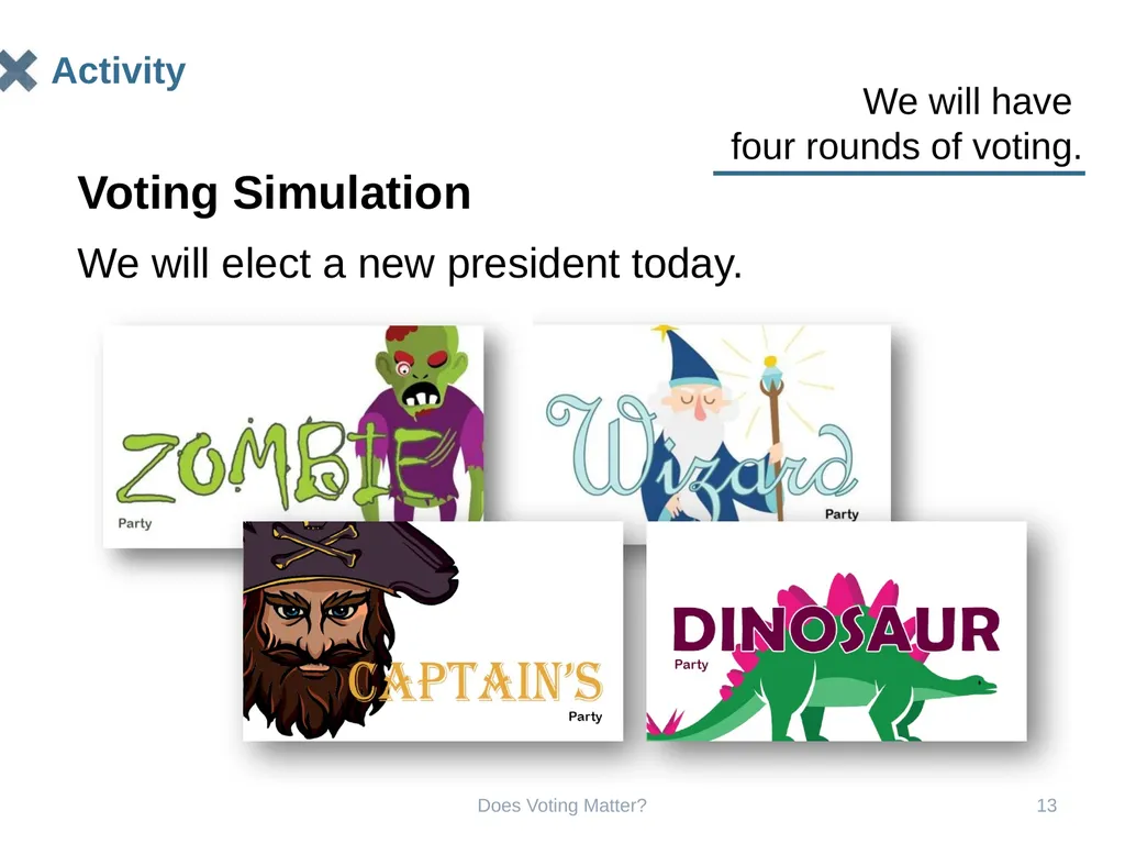 Does Voting Matter? Does Voting Matter? 2 Does - slide 13 of 33