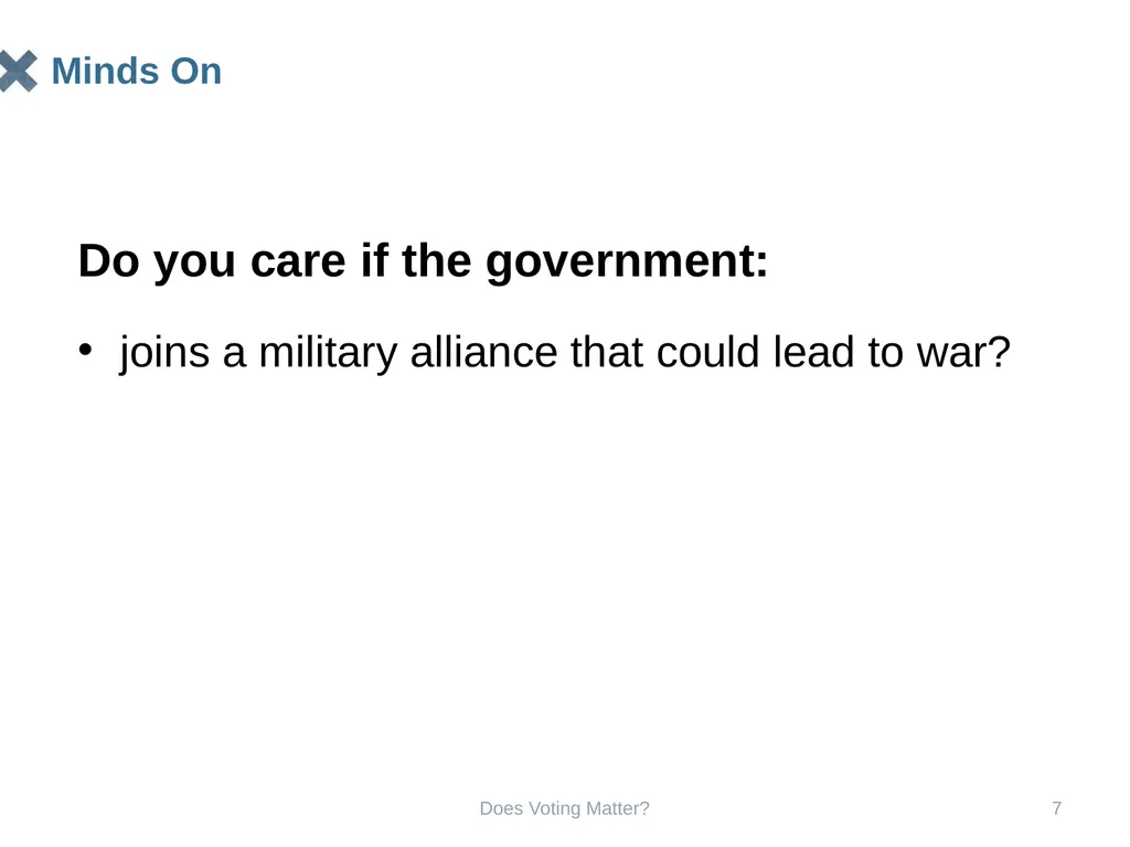 Does Voting Matter? Does Voting Matter? 2 Does - slide 7 of 33