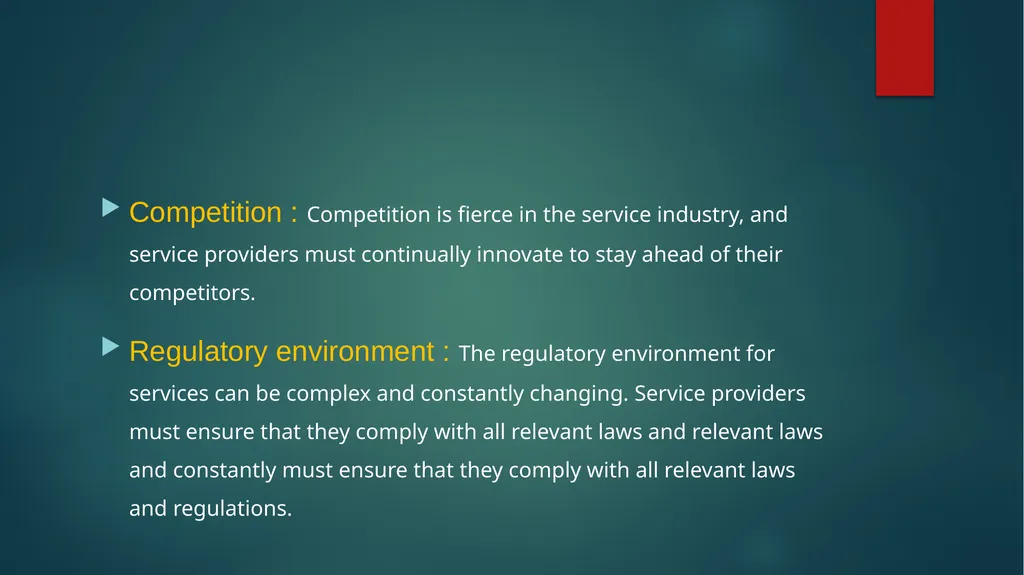 Difficulty in evolution of services The of - slide 5 of 7