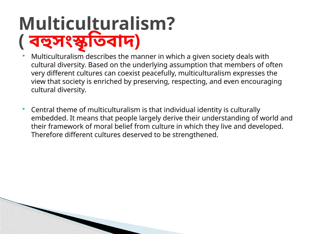Course Title: Democracy and Multiculturalism - slide 3 of 12