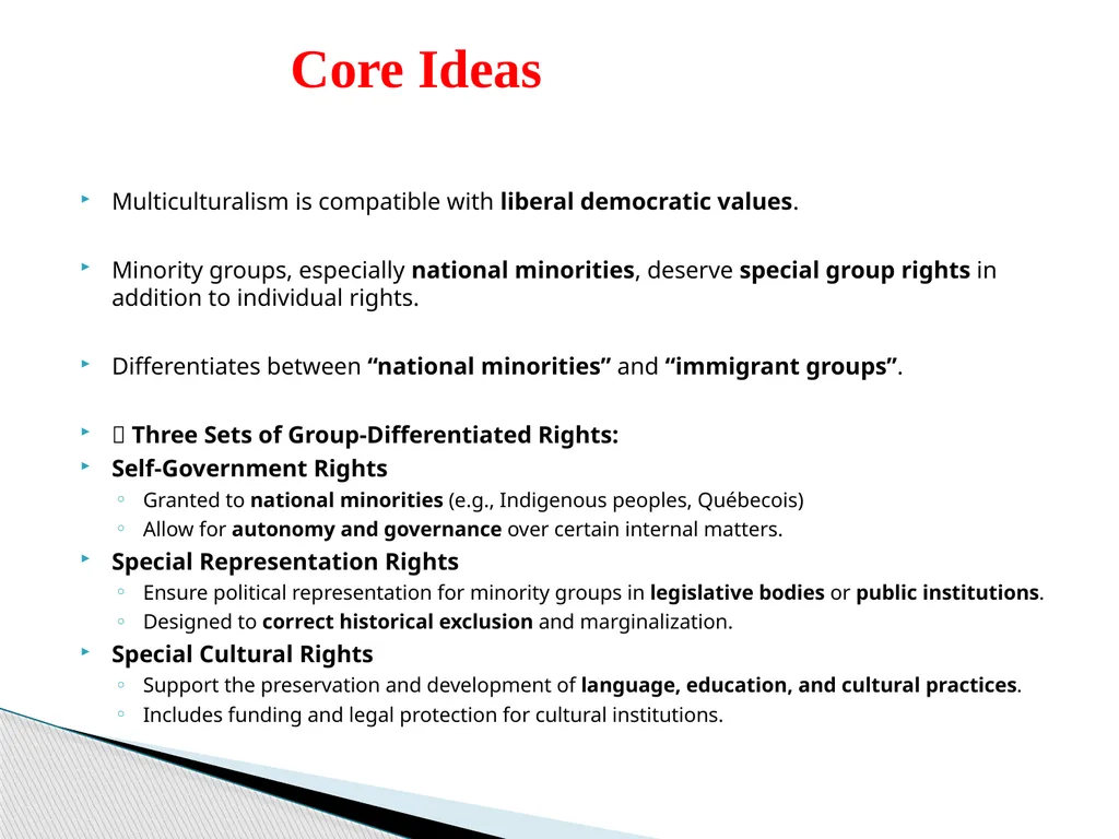 Course Title: Democracy and Multiculturalism - slide 8 of 12