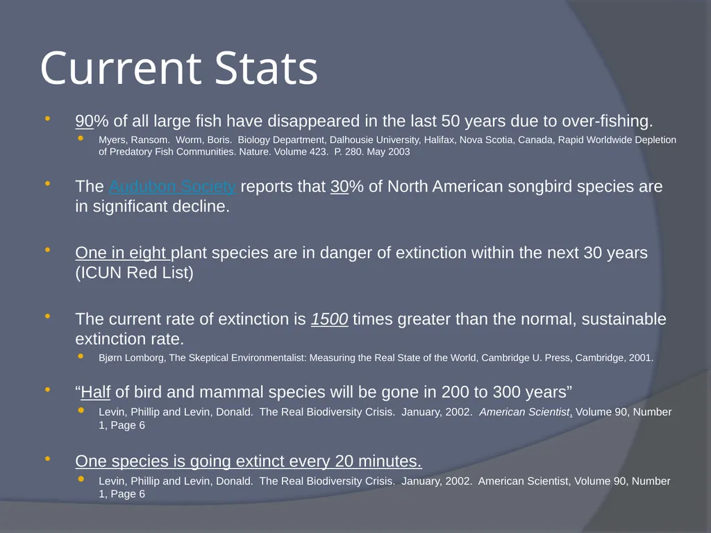 Extinctions: The End of Biodiversity What is - slide 9 of 19
