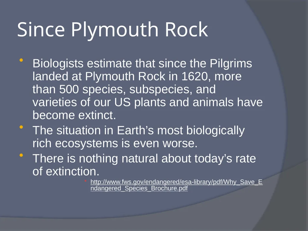 Extinctions: The End of Biodiversity What is - slide 13 of 19
