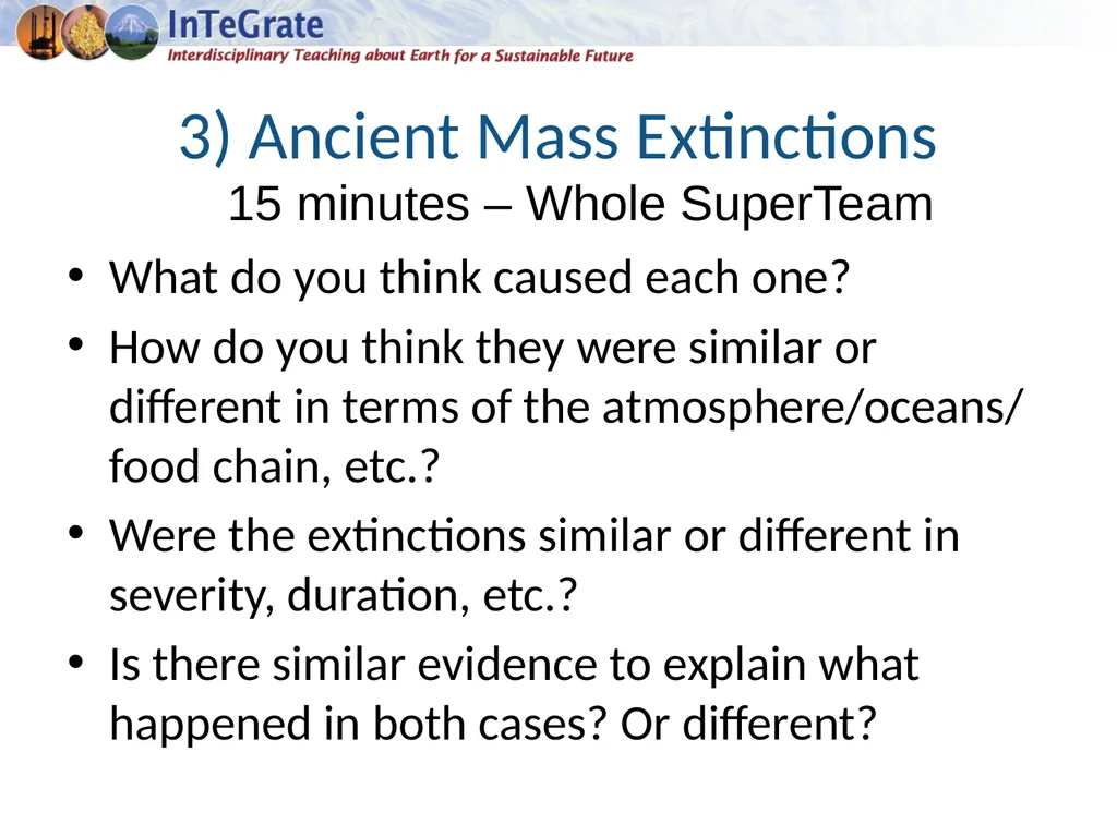 The Changing Biosphere: Lessons from the Past Unit - slide 10 of 12