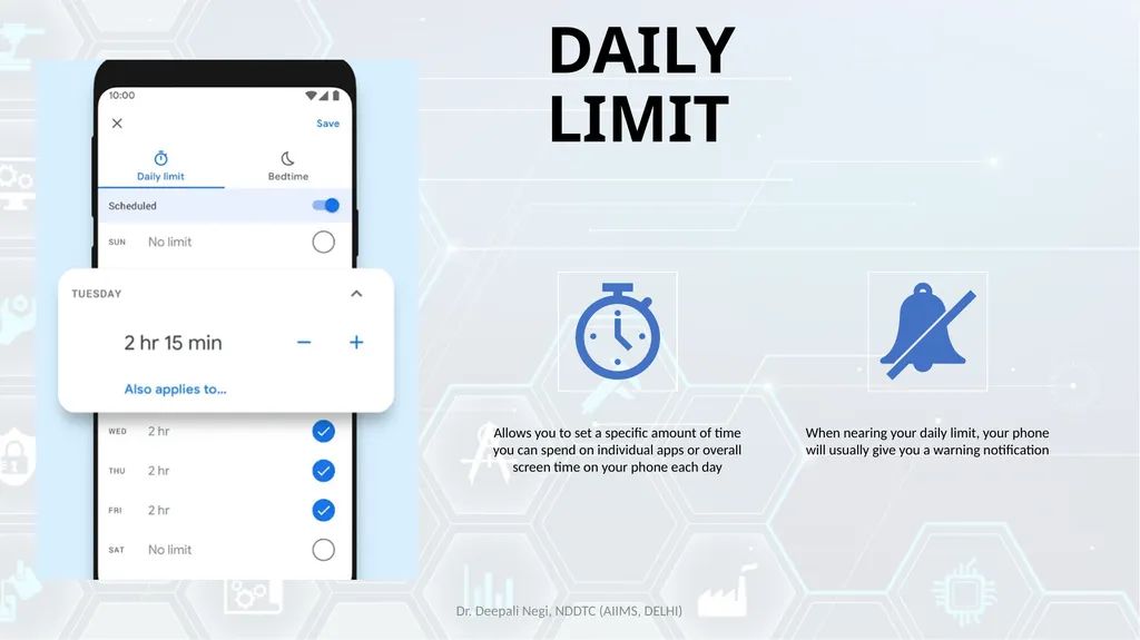 Digital Wellbeing Tools for Fostering Mental - slide 23 of 38