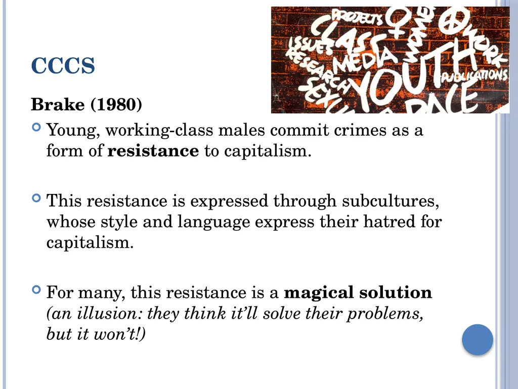 Subcultural Explanations for Crime & Deviance G674 - slide 37 of 46