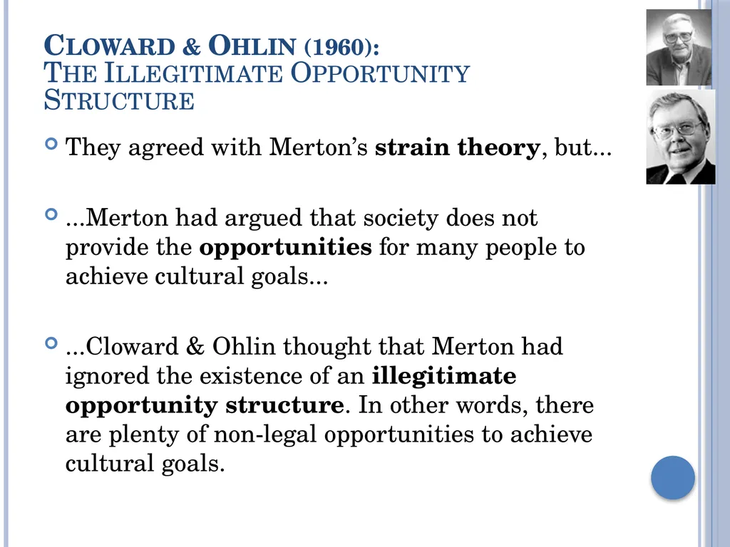 Subcultural Explanations for Crime & Deviance G674 - slide 8 of 46