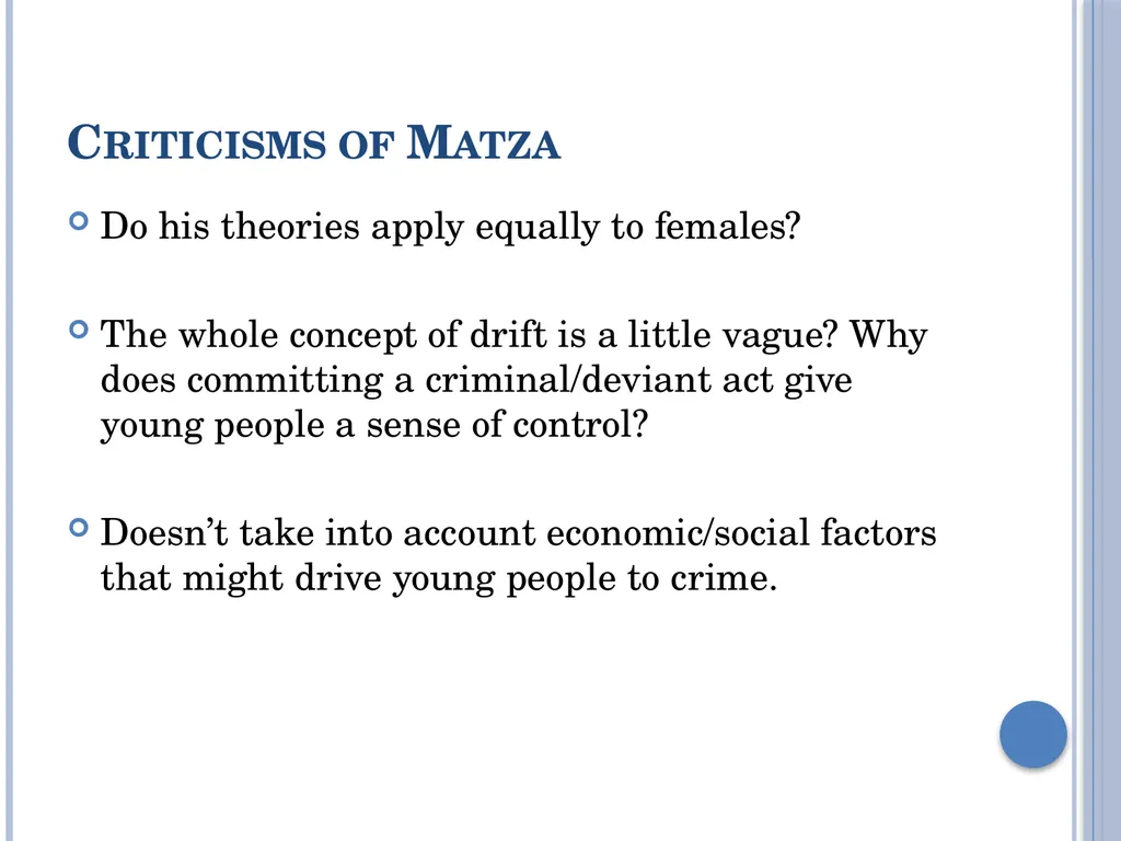 Subcultural Explanations for Crime & Deviance G674 - slide 35 of 46
