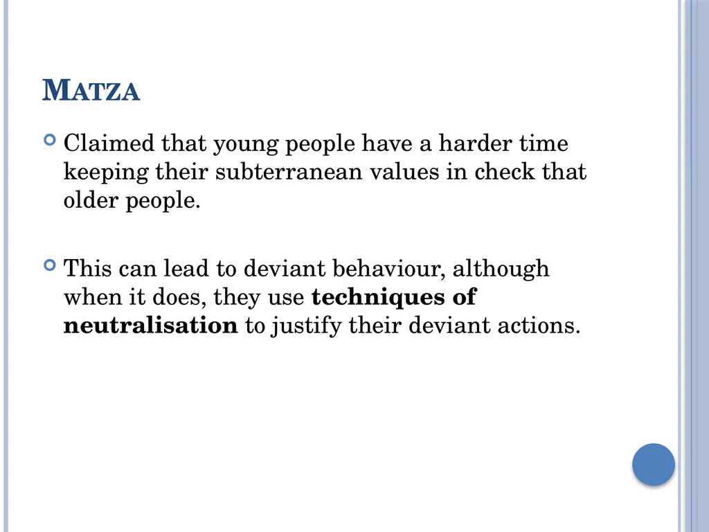 Subcultural Explanations for Crime & Deviance G674 - slide 30 of 46