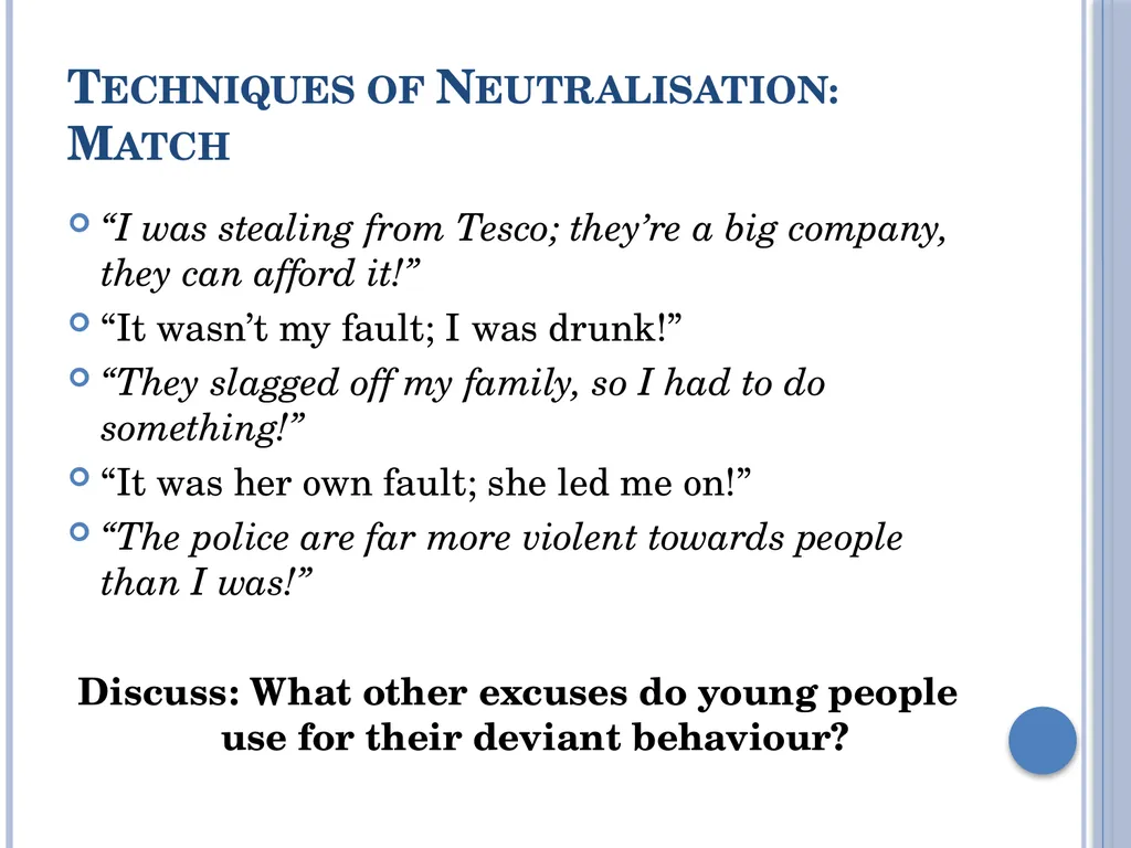 Subcultural Explanations for Crime & Deviance G674 - slide 33 of 46