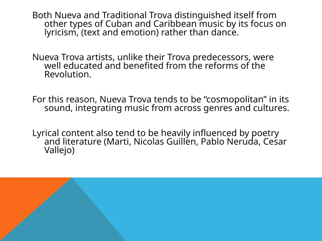 Nueva Trova rebels against the rebels Origins - slide 3 of 11