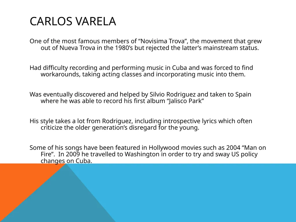 Nueva Trova rebels against the rebels Origins - slide 11 of 11