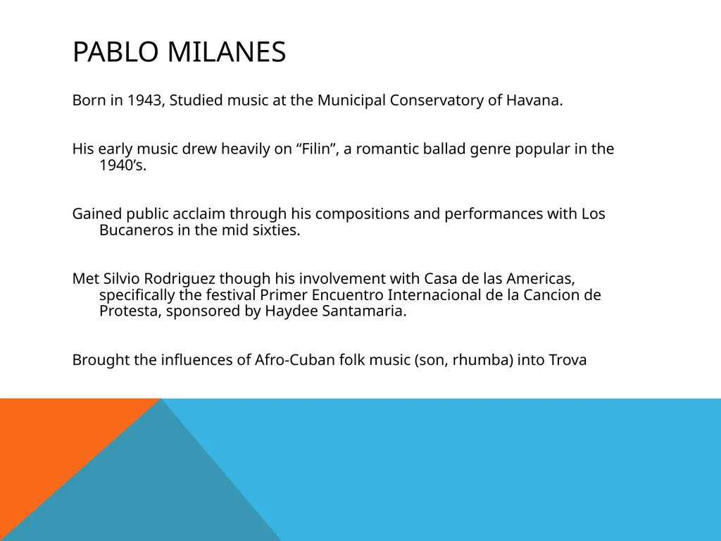 Nueva Trova rebels against the rebels Origins - slide 9 of 11