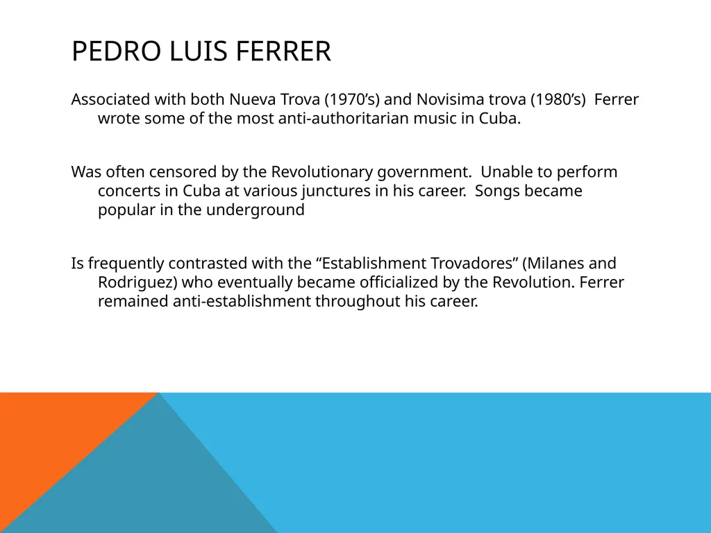 Nueva Trova rebels against the rebels Origins - slide 10 of 11