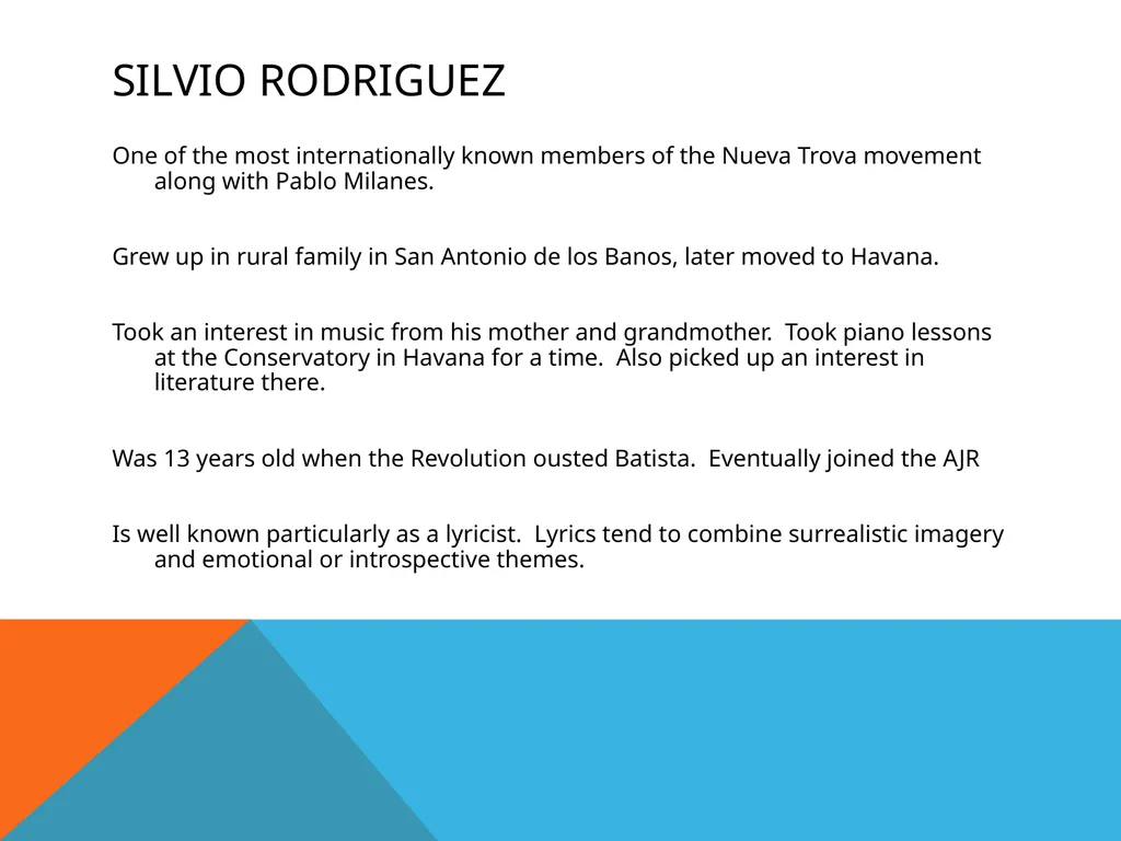 Nueva Trova rebels against the rebels Origins - slide 8 of 11