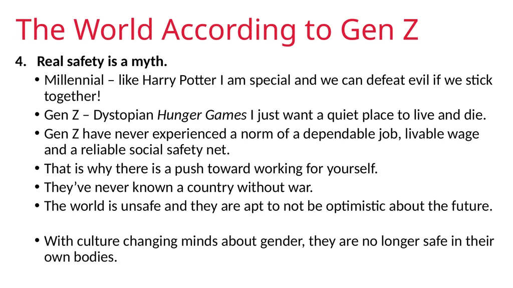 GENERATION AN INTRODUCTION Generational Studies - slide 23 of 26