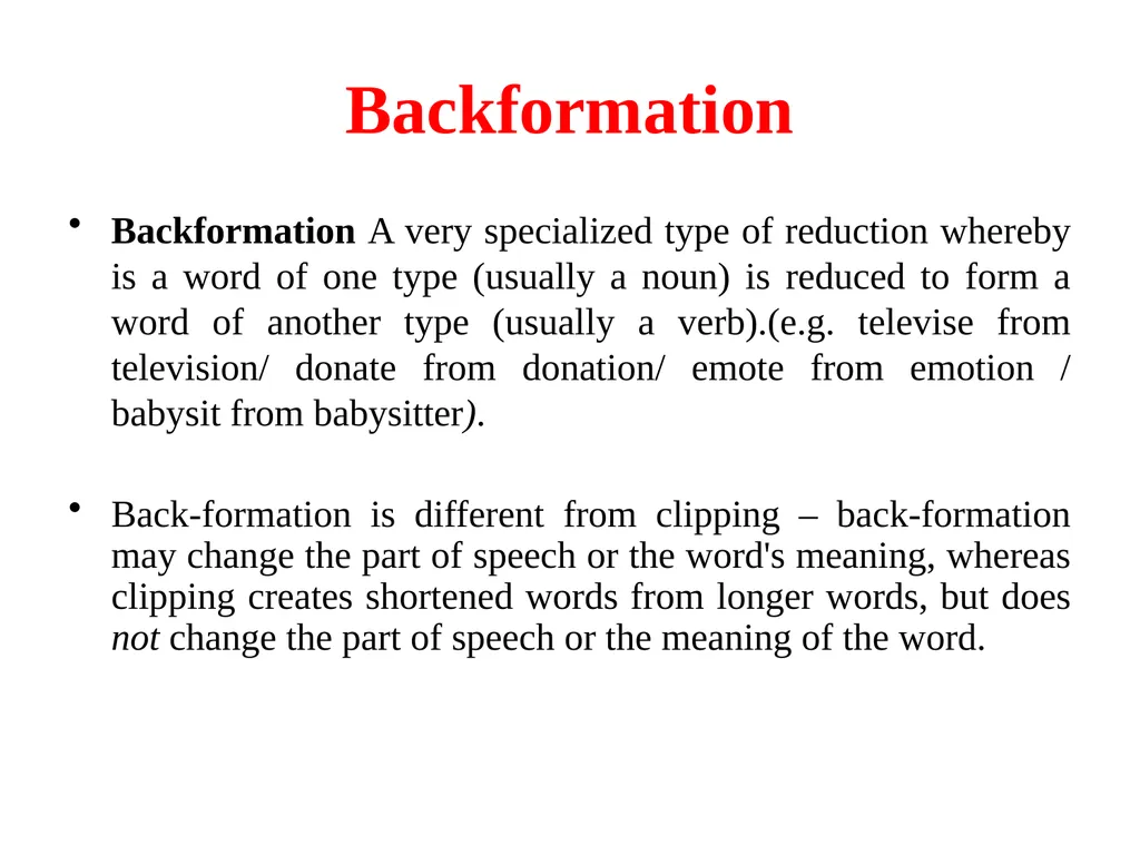 Words and word-formation processes People really - slide 11 of 19