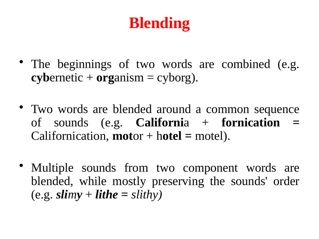 Words and word-formation processes People really - slide 8 of 19
