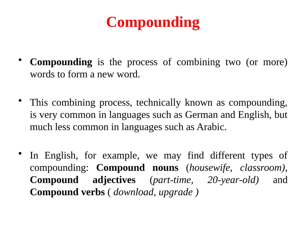 Words and word-formation processes People really - slide 6 of 19