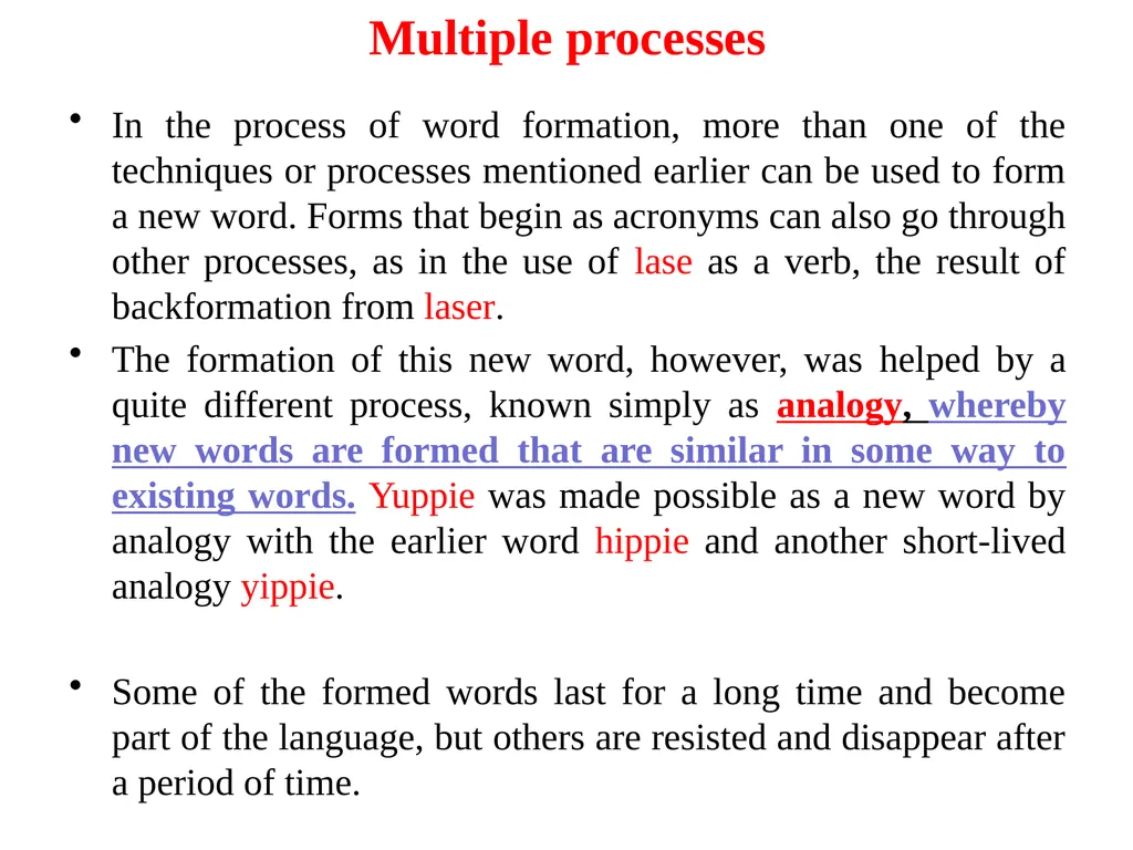 Words and word-formation processes People really - slide 19 of 19
