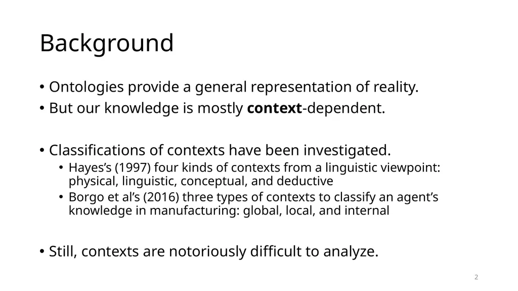 Contexts: A Grounding Perspective Fumiaki - slide 2 of 14