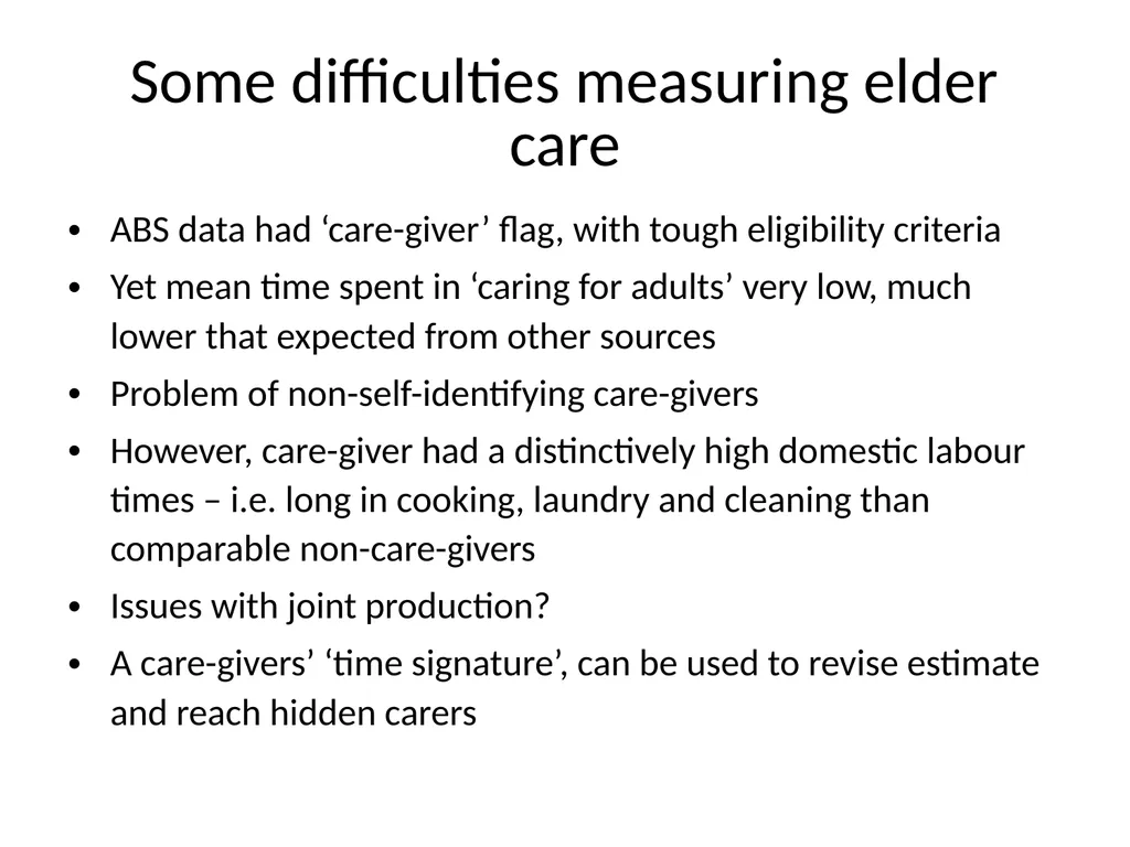 Context variables in time use surveys Michael - slide 8 of 8