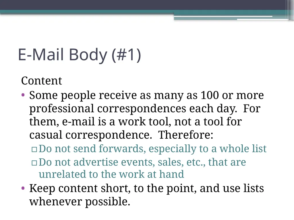 Writing Contexts: E-mail or Text? Dr. Robert T. - slide 12 of 17