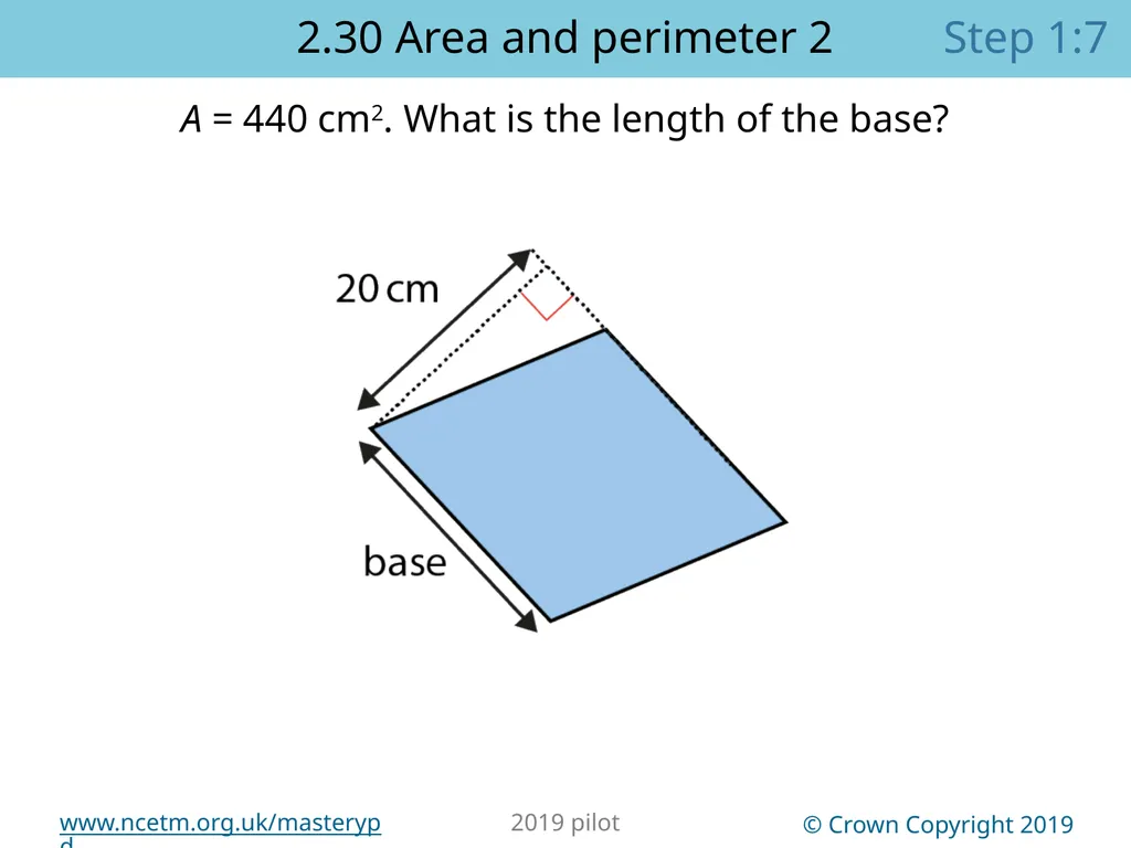 2.30 Multiplicative contexts: area and perimeter 2 - slide 18 of 67