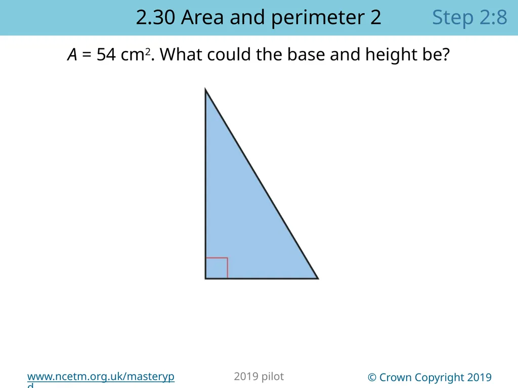 2.30 Multiplicative contexts: area and perimeter 2 - slide 38 of 67