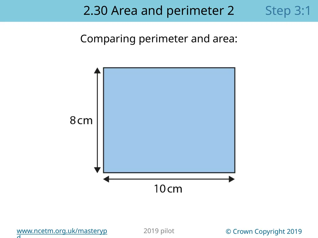 2.30 Multiplicative contexts: area and perimeter 2 - slide 42 of 67