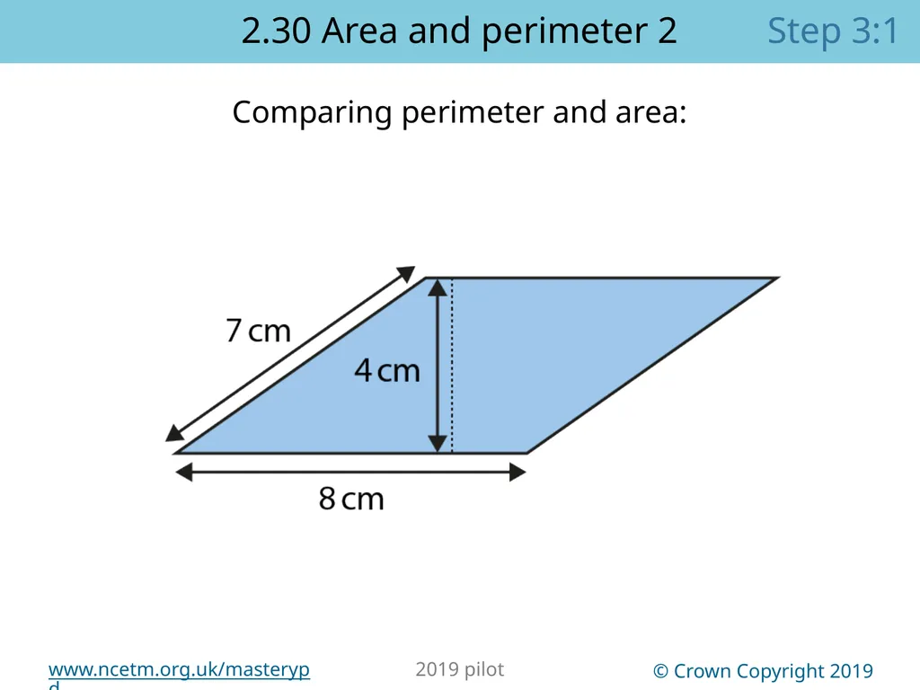 2.30 Multiplicative contexts: area and perimeter 2 - slide 44 of 67