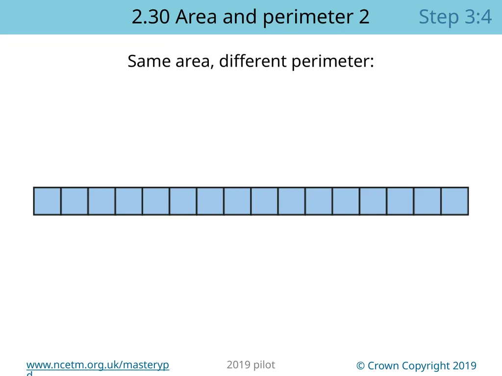 2.30 Multiplicative contexts: area and perimeter 2 - slide 51 of 67